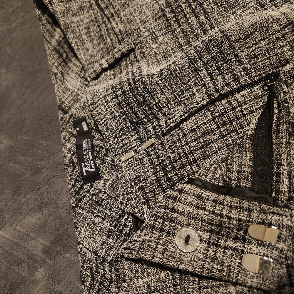 Black and Gray Plaid Pants
